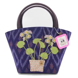 กระเป๋าพอเทีย กระเป๋าผ้าทอมือ ทรงกระถางเล็ก 